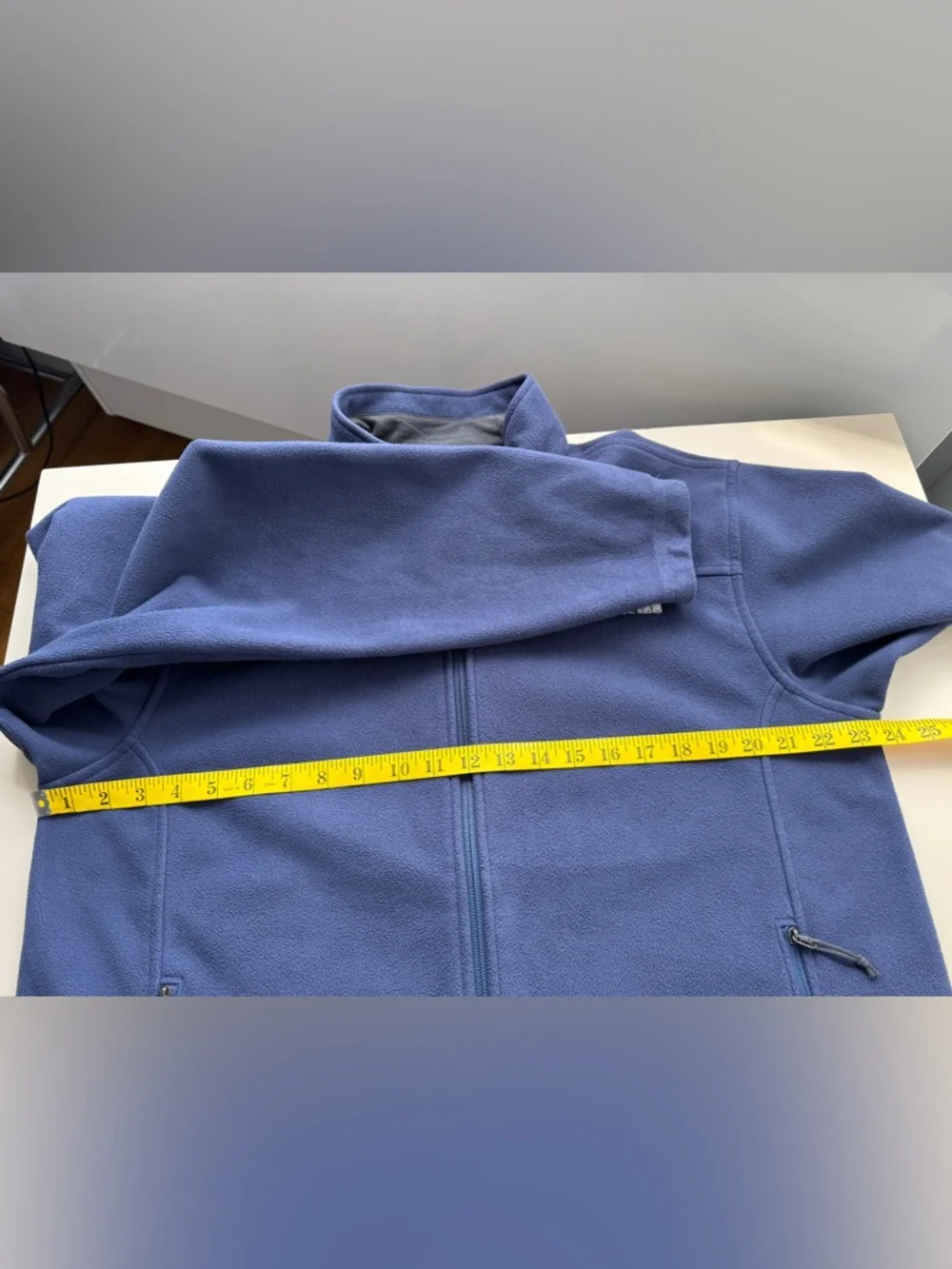The North Face Men's Large Periwinkle Blue Fleece Jacket - Full Zip - TKA 100